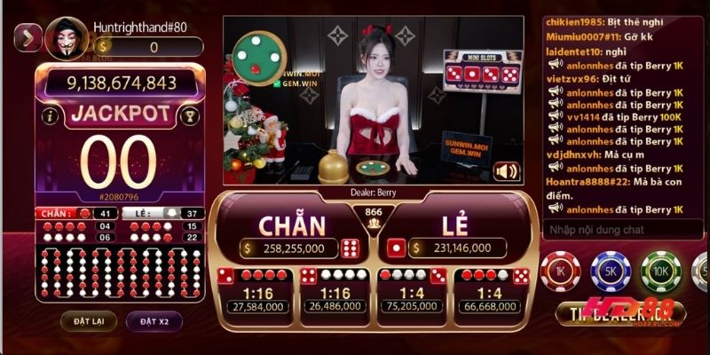 Live casino sống động tại HD88